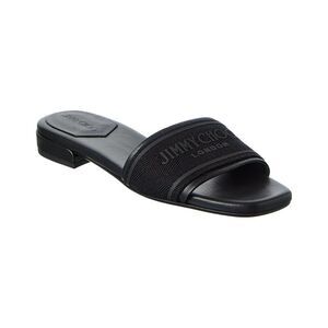 Jimmy Choo Joa Canvas & Leather Sandal, Black